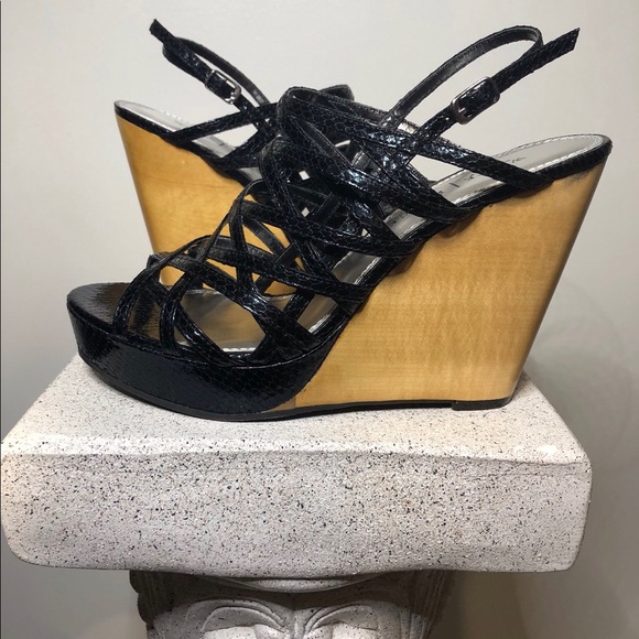 White House Black Market "Brandon" Snake Wedges - Picture 5 of 5